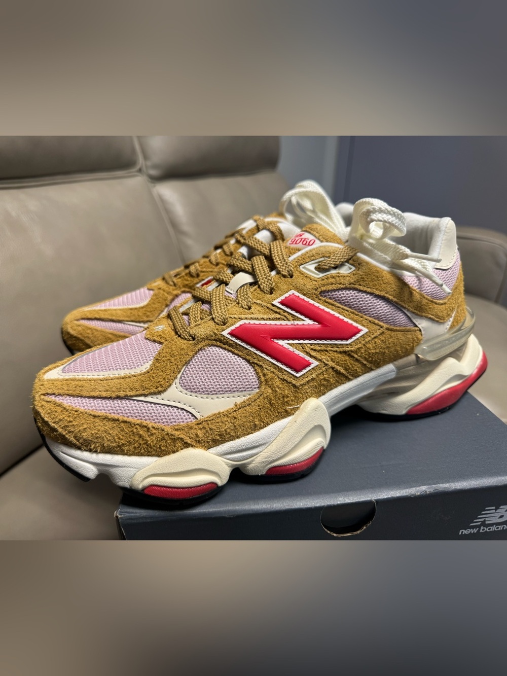 New Balance Athletic Sneakers in Pink, Brown & Red 10.5M or 12W